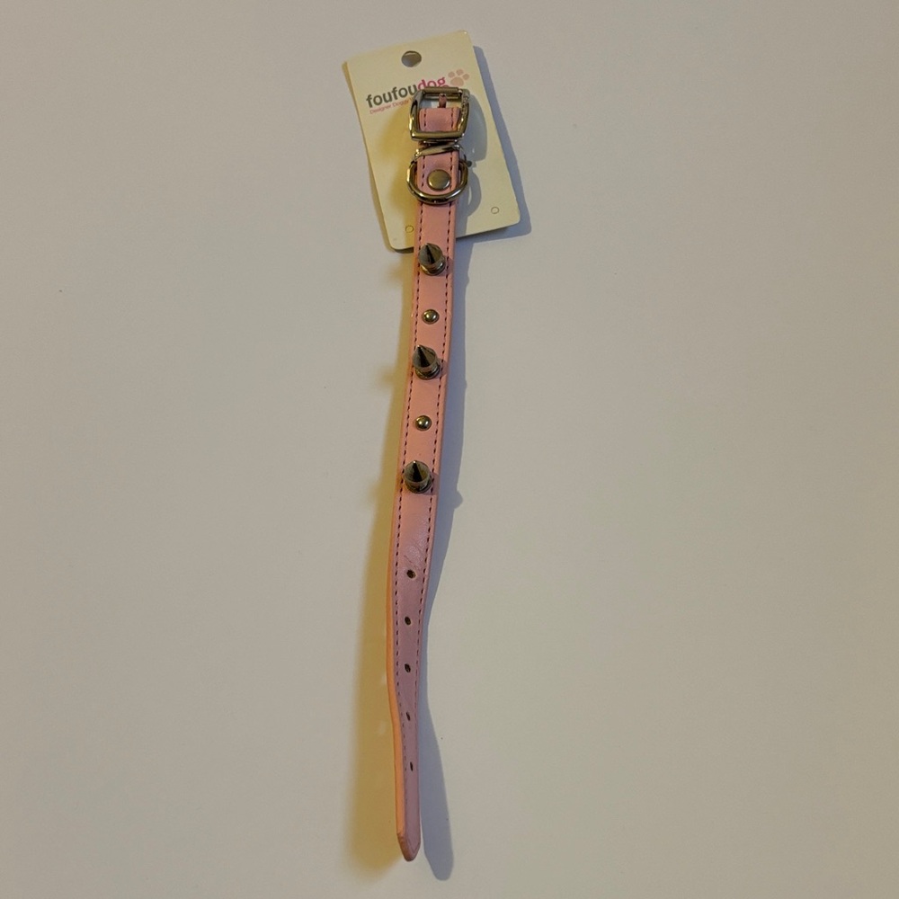 10” Pink Studded Dog Collar/Cat Collar